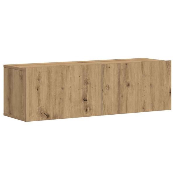 vidaXL Wall Mounted TV cabinets 3 pcs Artisan Oak Engineered Wood