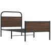 vidaXL Bed Frame without Mattress 107x203 cm Brown Oak Engineered Wood