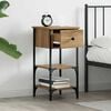 vidaXL Bedside Cabinet with Drawer 2 pcs Brown 33.5 x 36 x 70 cm