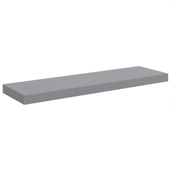 vidaXL Floating Wall Shelf Grey 80x23.5x3.8 cm MDF