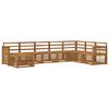 vidaXL Outdoor Sofa Set 6 pcs Natural Solid Acacia Wood