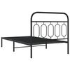 vidaXL Metal Bed Frame without Mattress with Headboard Black 100x190cm