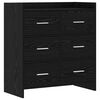 vidaXL Sideboard Black Oak 75 x 33 x 80 cm Engineered Wood