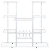 vidaXL Flower Stand 94.5x25x89 cm White Iron