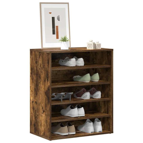 vidaXL Shoe Cabinet Grey Sonoma 60x35x70 cm Engineered Wood