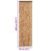 vidaXL Fly Curtain Ochre and White 56x200 cm Chenille