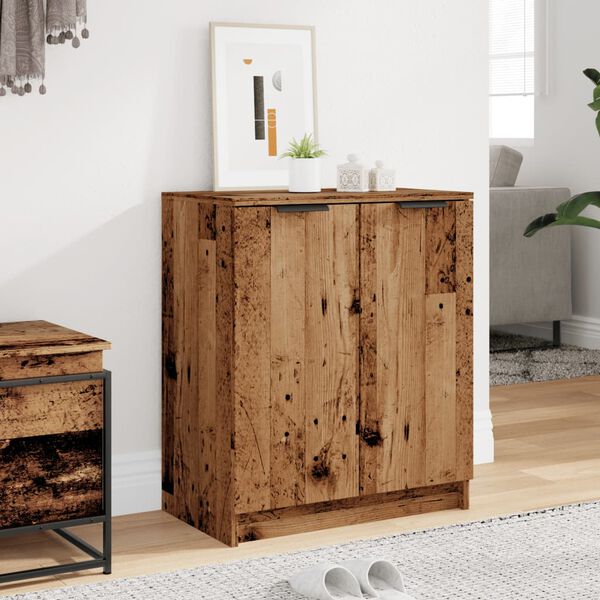 vidaXL Shoe Cabinet Old Wood 59x35x70 cm Engineered Wood