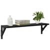vidaXL Wall Shelves 2 pcs Black Oak 60 x 15 x 15.5 cm Engineered Wood
