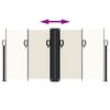 vidaXL Retractable Side Awning Cream 120x1000 cm