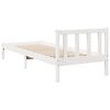 vidaXL Extra Long Bed Frame without Mattress White 90x210 cm Solid Wood Pine