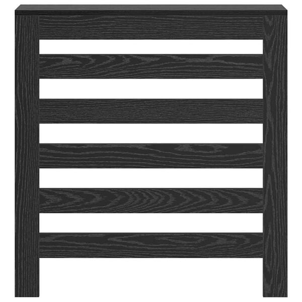 vidaXL Radiator Cover Black Oak 78 x 20 x 82 cm Engineered Wood