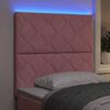vidaXL LED Headboard with Headboard Pink 100 cm Faux Leather