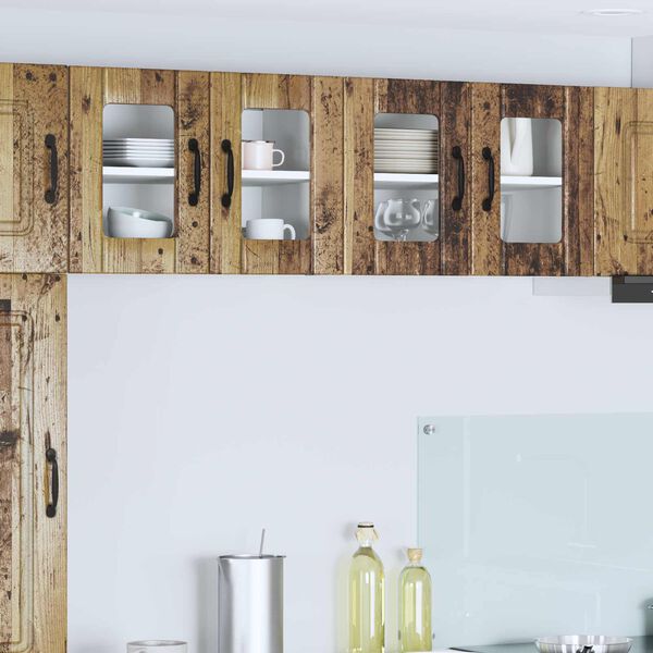 vidaXL Kitchen Cabinet 2 pcs Old Wood 60 x 31 x 40 cm Engineered Wood