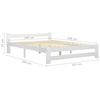 vidaXL Bed Frame without Mattress White Solid Wood 160x200 cm