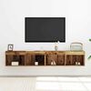 vidaXL TV Cabinet Set 2 pcs Old wood 80 x 30 x 30 cm Engineered Wood