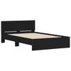 vidaXL Bed Frame with Headboard and LED Black 120x200 cm