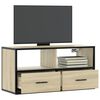 vidaXL TV Cabinet Sonoma Oak 80x31x39.5 cm Engineered Wood and Metal