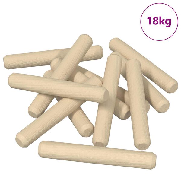 vidaXL Wooden Dowels 12000 pcs Brown Solid wood