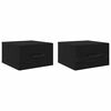 vidaXL Bedside Cabinet 2 pcs Black oak 35 x 35 x 20 cm Engineered Wood