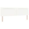 vidaXL LED Headboard White 200 cm Faux Leather