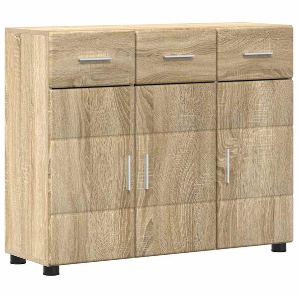 vidaXL Sideboard Sonoma Oak 88.5 x 30.5 x 73 cm Engineered Wood
