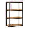 vidaXL Bookcase Brown 70 x 35 x 110 cm Solid Mango wood