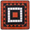 vidaXL Mosaic Side Table Terracotta and White Ceramic