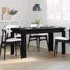 vidaXL Dining Table Black Oak 140 x 74.5 x 76 cm Poly Rattan