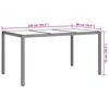 vidaXL Garden Dining Table White 150 x 90 x 75 cm Poly rattan