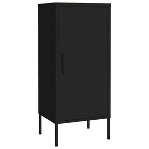 vidaXL Storage Cabinet Black 42.5x35x101.5 cm Steel