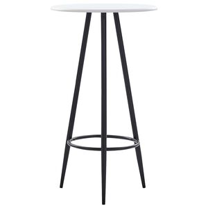 vidaXL Bar Table | White | MDF with PVC coating | 60 x 107.5 cm | Durable