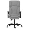 vidaXL Massage Reclining Office Chair Light Grey Fabric
