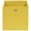 vidaXL Storage Boxes 10 pcs Non-woven Fabric 28x28x28 cm Yellow