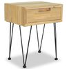 vidaXL Bedside Cabinet 40x30x50 cm Solid Teak