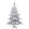 vidaXL Artificial Hinged Christmas Tree White 150 cm PVC and Steel