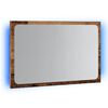 vidaXL Bathroom Mirror with LED Light Old Wood 60x8.5x38 cm