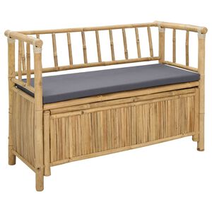 vidaXL Garden Storage Bench 110 x 47 x 80 cm Bamboo Natural