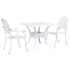 vidaXL Garden Table Set 3 pcs White Cast Aluminium