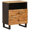 vidaXL Bed cabinet Brown 50 x 33 x 62 cm Solid Mango Wood