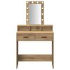 vidaXL Dressing Table Brown 79 x 41 x 140 cm Engineered Wood