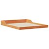 vidaXL Bed Frame Wax Brown 140 x 210 cm Solid Pine Wood