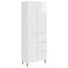 vidaXL 2 pcs High Gloss White