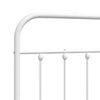 vidaXL Metal Replace Headboard White 200 cm