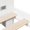 vidaXL Bookcase Bed without Mattress White 75x190 cm Small Single Solid Wood Pine
