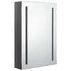 vidaXL LED Bathroom Mirror Cabinet Shining Grey 50x13x70 cm