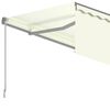 vidaXL Manual Retractable Awning with Blind 3x2.5m Cream