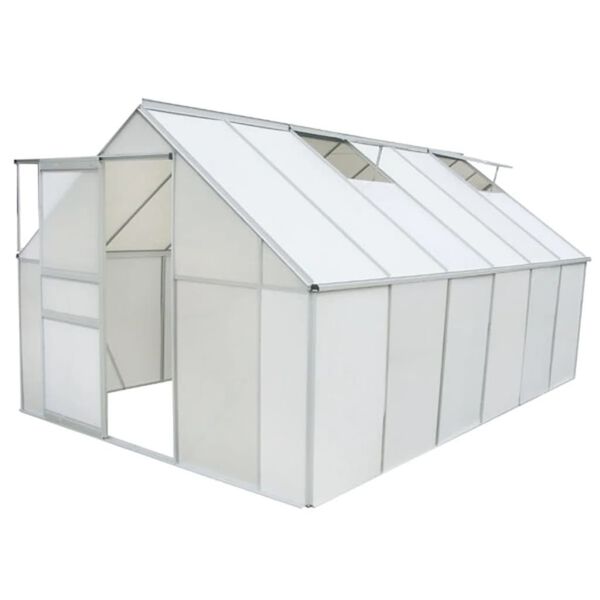 vidaXL Greenhouse Polycarbonate and Aluminium 430x250x195 cm