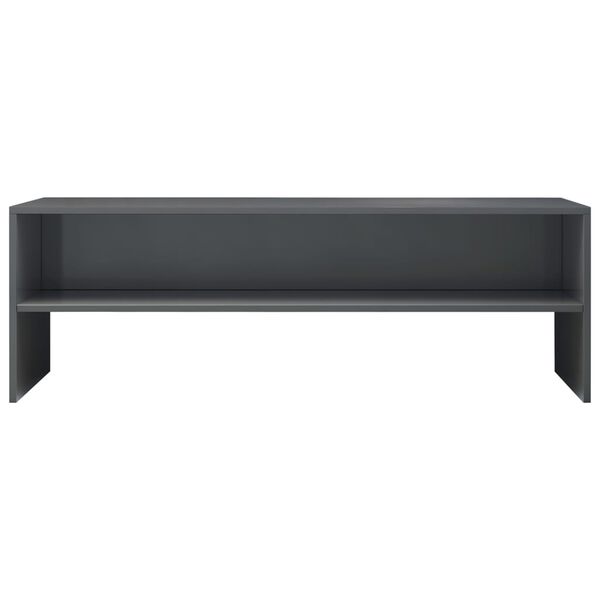 vidaXL TV Cabinet High Gloss Grey 120x40x40 cm Engineered Wood