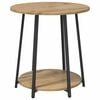 vidaXL Side Table Set 2 pcs Artisan Oak and Black 50 x 50 x 51 cm