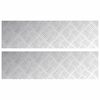 vidaXL Stair Tread Rectangular 2 pcs Silver 70 x 20 cm Aluminium